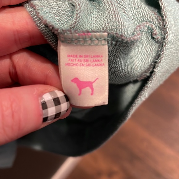 Victoria’s Secret Pink zip up hoodie jacket Medium coat casual retro athletic - Picture 4 of 9